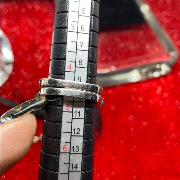 Princess cut 18k white Gold overlay She say yes !! 💎💋🍾rings - Picture 17 of 17